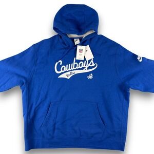 Dallas Cowboys Hoodie Mens 3XL Nike NFL On Field Blue Pullover Sweatshirt